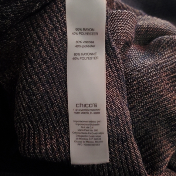 Chicos off shoulder shirt 3 blue and silver - Picture 8 of 11